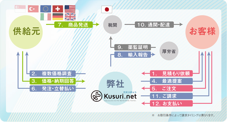 医薬品輸入の流れ